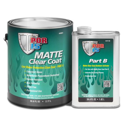 Paint - Clear Coat - 34.4 oz Can Activator Included - Urethane - Matte Clear - 1 gal Can - Kit