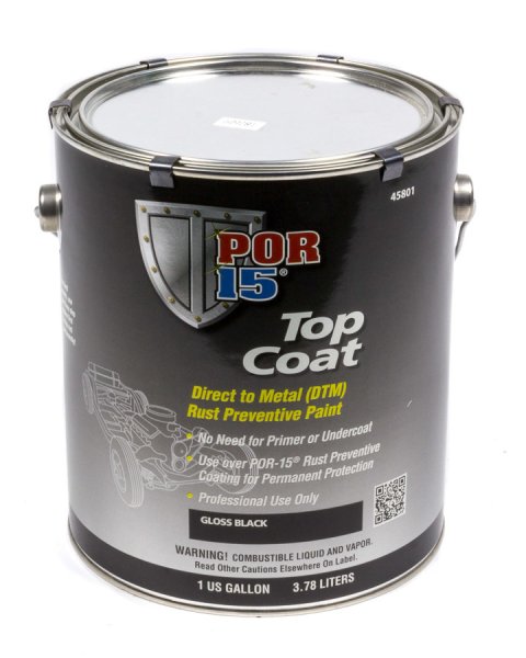 Paint - Top Coat - Urethane - Gloss Black - 1 gal - Each