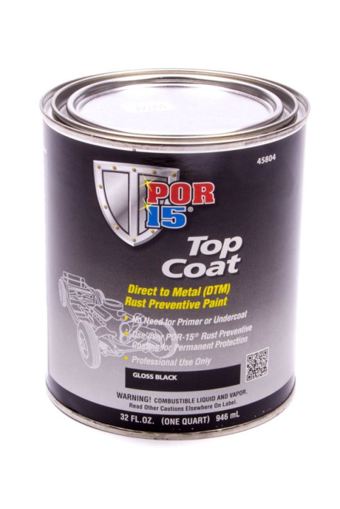 Paint - Top Coat - Urethane - Black - 1 qt Can - Each