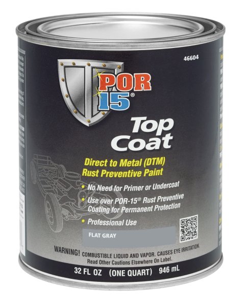 Paint - Top Coat - Urethane - Flat Gray - 1 qt Can - Each