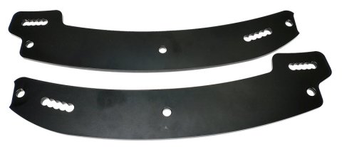 Four Link Bracket - Chassis Bracket - Passenger Side - Double Slot - Aluminum - Black Powder Coat - Longhorn Chassis - Pair