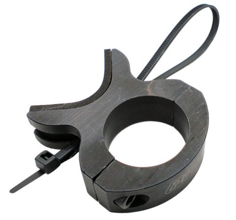 Shock Reservoir Bracket - Clamp-On - Cable Tie - Aluminum - Black Anodized - 1-1/2 to 3 in Reservoirs - 1-3/4 in OD Tube - Each