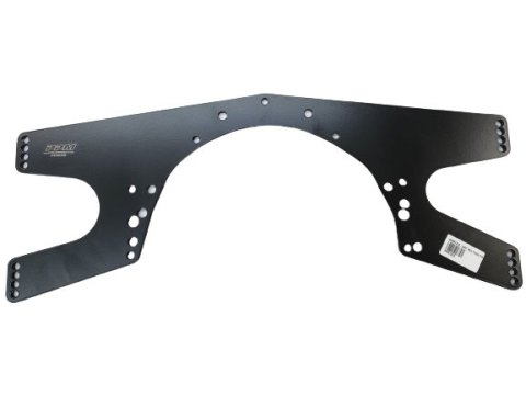 Motor Plate - Mid - 0.625 in Offset - 0.25 in Thick - Aluminum - Black Powder Coat - Small Block Chevy - GRT Late Model Chassis - Each