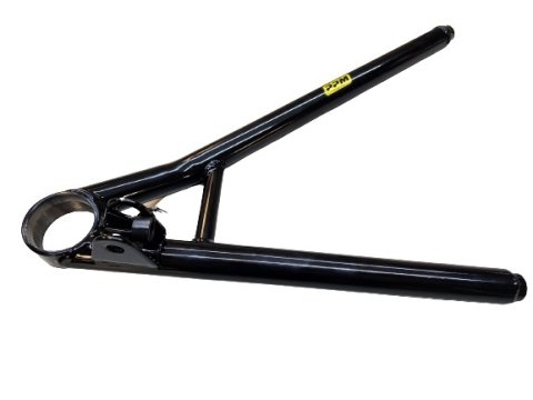 Control Arm - Tubular - Driver Side - Lower - 17.625 in Long - Screw-In Ball Joint - Steel - Black Powder Coat - Longhorn 2019-24 - Each