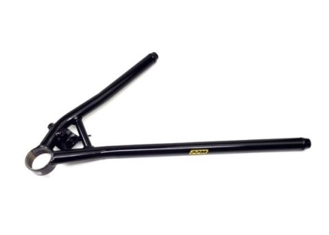 Control Arm - Tubular - Passenger Side - 3/4 in Rod End Style - Lower - 19 in Long - Screw-In Ball Joint - Steel - Black Powder Coat - XR1 Rocket Chas