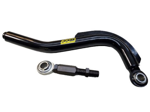 Panhard Bar - J-Style - Adjustable - 21.5 to 23 in Long - Spherical Rod Ends - Steel - Black Powder Coat - Universal - Each
