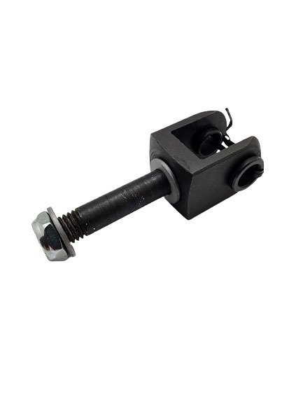 Shock Clevis - 0.5 in Hole Diameter - 0.875 in ID - 1.25 in Width - 4.25 in Length - 0.188 in Thick - Hardware / Spacers Included - Steel - Cadmium - Universal - Each