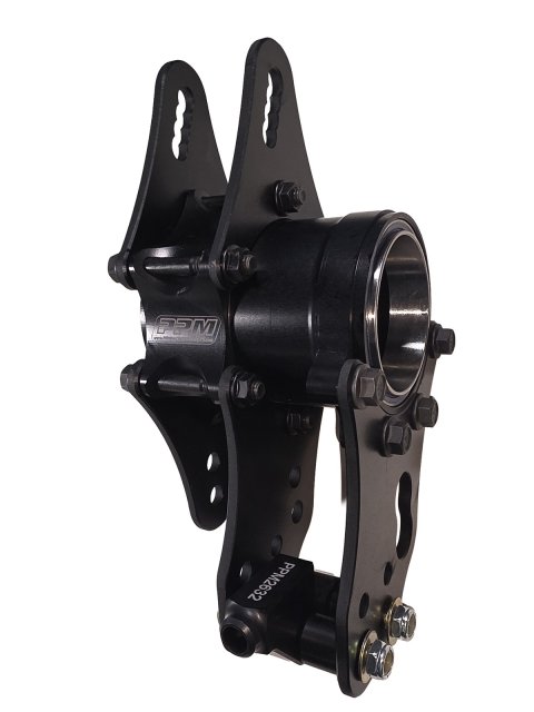 Birdcage - Passenger Side - 3.000 in ID Bearing - Double Bearing - Axle Clamps Included - Aluminum - Black Anodized - Rocket Chassis - Each