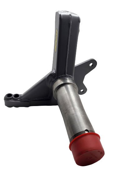 Spindle - Stock Pin Height - 6 Degree - 3-1/2 in Caliper Mount - Driver Side - Steel - Gray Powder Coat - Universal - Each