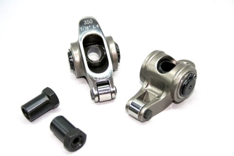 Rocker Arm - Platinum Pro Series - 7/16 in Stud Mount - 1.60 Ratio - Full Roller - Stainless - Natural - Small Block Chevy - Each