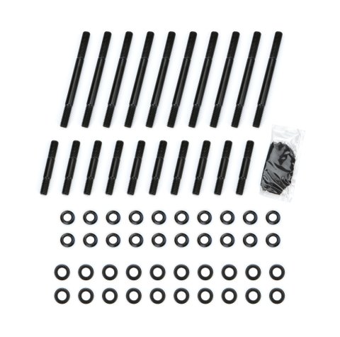 Cylinder Head Stud Kit - 12 Point Nuts - Chromoly - Black Oxide - Small Block Ford - Kit