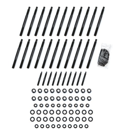 Cylinder Head Stud Kit - 12 Point Head - Chromoly - Black Oxide - GM LS-Series - Kit