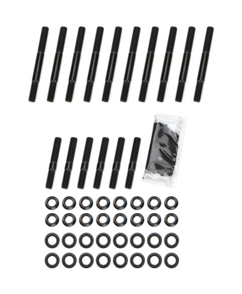 Main Stud Kit - 12 Point Nuts - 4-Bolt Mains - Chromoly - Black Oxide - GM LT-Series - Kit