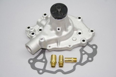 Water Pump - Mechanical - High Performance - 5/8 in Pilot - Aluminum - Natural - Small Block Ford 1965-69 - Each