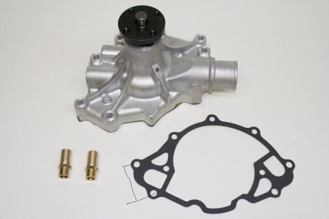 Water Pump - Mechanical - High Performance - 5/8 in Pilot - Reverse Rotation - Aluminum - Natural - Small Block Ford 5.0 L 1986-93 - Each
