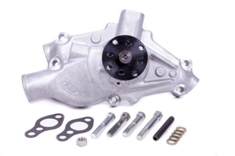 Water Pump - Mechanical - High Performance - 3/4 in Pilot - Short Design - Revised Impeller Entry - Aluminum - Natural - Small Block Chevy - Each