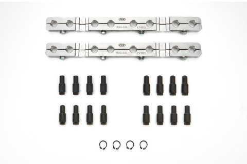 Rocker Arm Stud Girdle - Spring Loaded - 3/8-24 in Thread Studs - Aluminum - Natural - Small Block Chevy - Kit