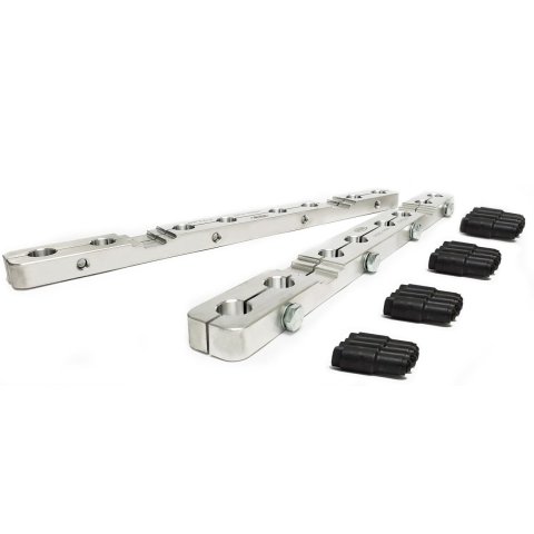 Rocker Arm Stud Girdle - Spring Loaded - 7/16-20 in Thread Studs - Aluminum - Clear Anodized - Small Block Chevy - Kit