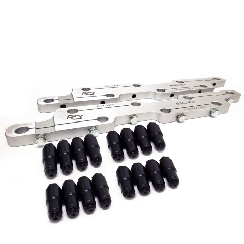 Rocker Arm Stud Girdle - Solid Bar - 7/16-20 in Thread Studs - Aluminum - Clear Anodized - Big Block Chevy - Kit