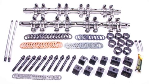 Rocker Arm - Shaft Mount - 1.60 Ratio - Roller Tip - Steel - Natural - Small Block Mopar - Kit