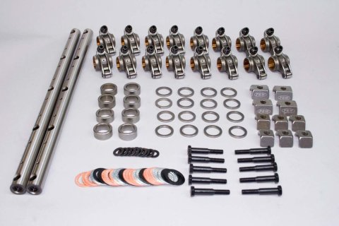 Rocker Arm - Shaft Mount - 1.50 Ratio - Roller Tip - Steel - Natural - Mopar B / RB-Series - Kit
