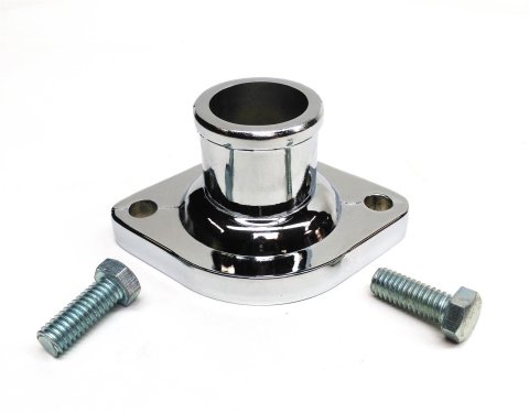 Water Neck - 90 Degree - 1-1/2 in ID Hose - Gasket / Hardware Included - Aluminum - Natural - Mopar V8 - Each