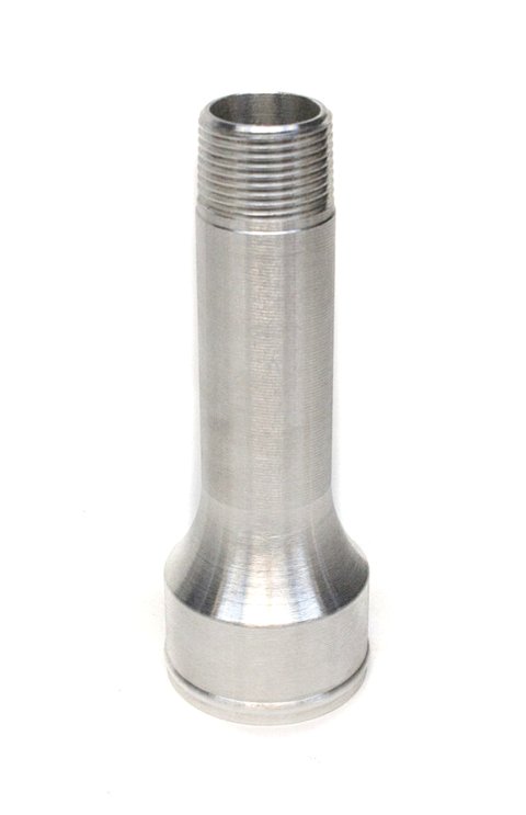 Fitting - Adapter - Straight - 3/4 in NPT Male to 1-3/4 in Hose Barb - Aluminum - Clear Anodized - Water Pump - Each