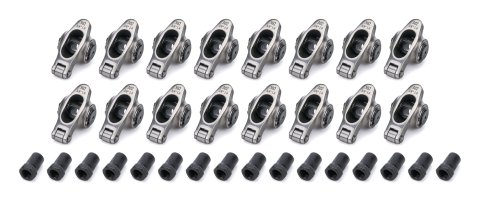 Rocker Arm - Elite Series - 3/8 in Stud Mount - 1.60 Ratio - Full Roller - Stainless - Small Block Ford / Oldsmobile V8 - Set of 16