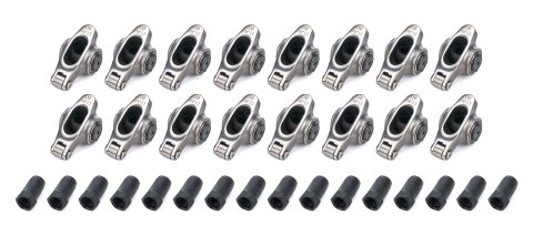 Rocker Arm - Elite Series - 7/16 in Stud Mount - 1.50 Ratio - Full Roller - Stainless - Small Block Chevy - Set of 16