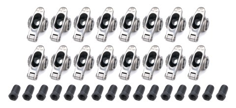 Rocker Arm - Elite Series - 7/16 in Stud Mount - 1.65 Ratio - Full Roller - Stainless - Pontiac V8 - Set of 16