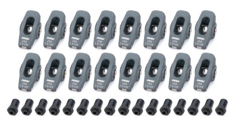 Rocker Arm - Pro Series Billet - 3/8 in Stud Mount - 1.60 Ratio - Full Roller - Aluminum - Black Anodized - Small Block Ford - Set of 16