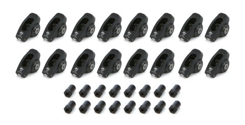Rocker Arm - Pro Series Billet - 7/16 in Stud Mount - 1.50 Ratio - Full Roller - Aluminum - Black Anodized - Small Block Chevy - Set of 16