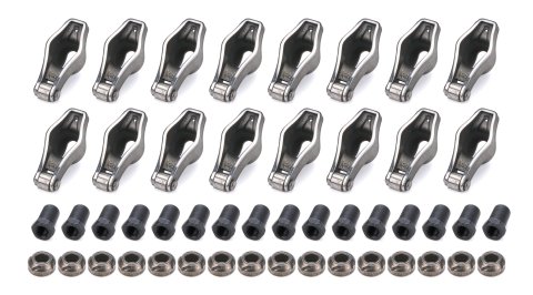 Rocker Arm - Sportsman - 3/8 in Stud Mount - 1.60 Ratio - Roller Tip - Steel - Small Block Ford / AMC V8 / Oldsmobile V8 - Set of 16