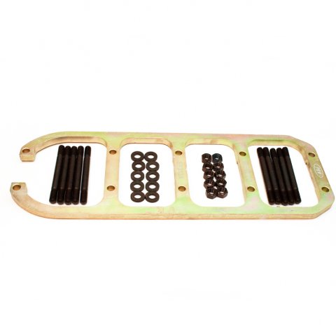 Main Cap Girdle - 0.375 in Thick - Hardware Included - Steel - Cadmium Plated - Small Block Chevy - Kit