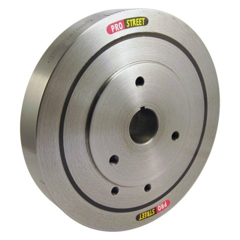 Harmonic Balancer - Pro Street - 8.0 in OD - Iron - Natural - Internal Balance - Small Block Chevy - Each