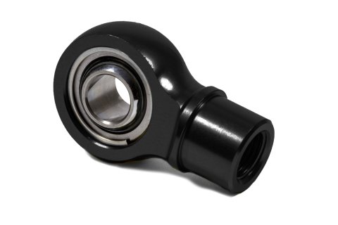 Rod End - Spherical - 1/2 in Bore - 9/16-18 Right Hand Female Thread - Straight - Aluminum - Black Anodized - Each