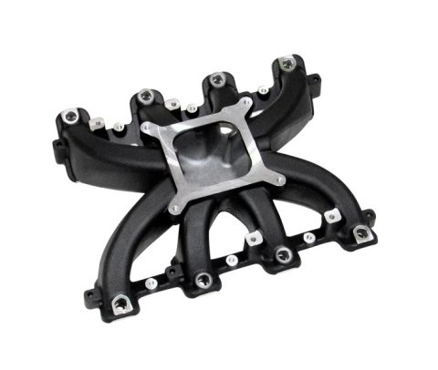 Intake Manifold - Hurricane EFI - Square Bore - Single Plane - Cathedral Port - Aluminum - Black Paint - GM LS-Series - Each