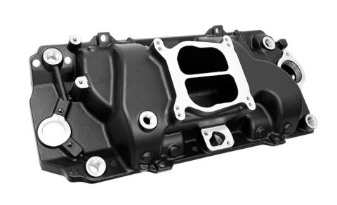 Intake Manifold - Cyclone - Spread Bore - Dual Plane - Oval Port - Aluminum - Black Paint - Big Block Chevy - Each
