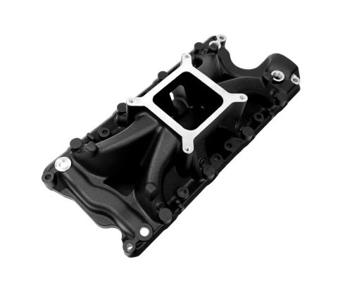 Intake Manifold - Hurricane - Spread Bore - Single Plane - Rectangle Port - Aluminum - Black Paint - Small Block Ford - Each
