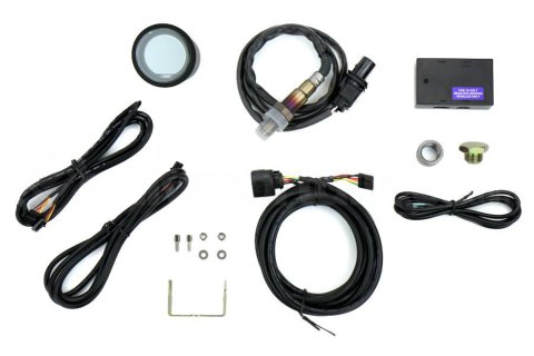 Air-Fuel Ratio Gauge - EVO - Wideband - 10.0:1-20.0:1 AFR - Electric - Digital - 2-1/16 in Diameter - Black Face - Blue / Red LED - Kit