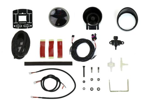 Boost / Vacuum Gauge - JDM - -30 in HG-35 psi - Electric - Analog / Digital - 2-1/16 in Diameter - Black Face - Blue / Red / White LED - Each