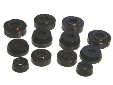 Body Mount Bushing - Polyurethane - Black - Ford Fullsize Truck 1966-79 - Kit