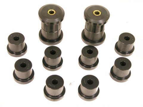 Spring Shackle Bushing - Mono-Leaf Springs - Rear - Polyurethane / Steel - Black / Cadmium Plated - GM F-Body 1967-69 - Kit