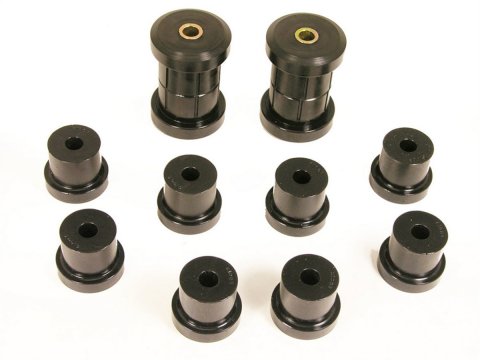 Spring Shackle Bushing - Multi-Leaf Springs - Rear - Polyurethane / Steel - Black / Cadmium Plated - GM F-Body 1967-69 - Kit
