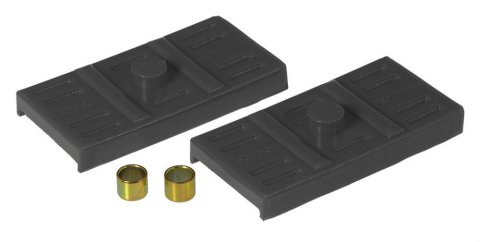 Leaf Spring Pad - Upper - Multi-Leaf - Polyurethane / Steel - Black / Cadmium Plated - GM F-Body 1967-69 - Pair