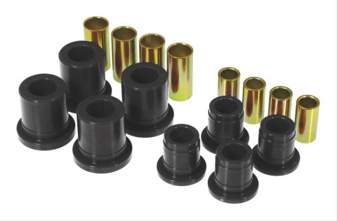 Control Arm Bushing - Front - Polyurethane / Steel - Black / Cadmium Plated - GM Fullsize Truck 1973-95 - Kit