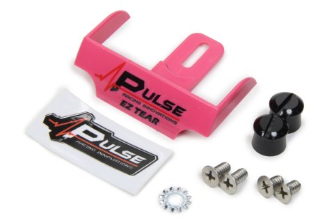 Helmet Tear Off Ramp - Adjustable - Black Aluminum Post Included - Pink - Each