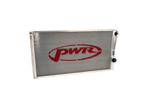 Radiator - 31 in W x 16 in H x 1.75 in D - Dual Pass - Closed - Passenger Side Inlet - Passenger Side Outlet - Aluminum - Natural - Each