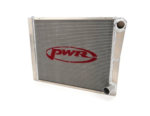 Radiator - 24 in W x 19 in H x 2 in D - Dual Pass - Passenger Side Inlet - Passenger Side Outlet - Aluminum - Natural - Dirt Modified - Each