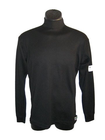Underwear Top - SFI 3.3 - Long Sleeve - High Collar - Kermel/Lenzing FR - Black - X-Large - Each